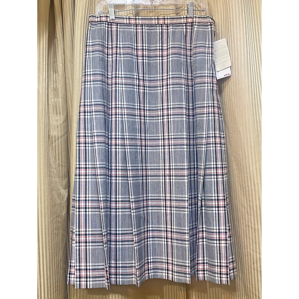 VTG Women’s Pendleton Wool Pleated Plaid Skirt Sz 16P Academia 90’s NWT